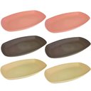 Ver imagem 1 de 6 Petisqueiras Bambu Plástico Lines Lyor Sortidas 29x18cm Retangular Travessas Frios