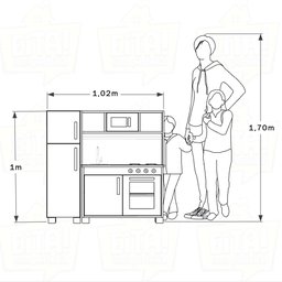 Kit Cozinha Infantil com Geladeira Eita Casa Perfeita Verde Claro - 4