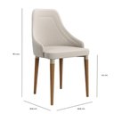Ver imagem 7 de Conjunto de Jantar Mesa c/Vidro Donatella 4 Cadeiras Evelyn - Linho Off White - Linked 02
