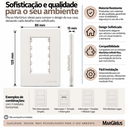 Ver imagem 5 de Placa + Suporte 4x2 3 Postos Infiniti Plus Branco Siena Mg Cor:Branco Siena