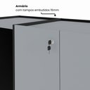 Ver imagem 4 de Armário com Nicho para Frigobar Lado Esquerdo 1,40 m X 0,60 m 2 Portas e Prateleiras para Copa e