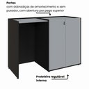 Ver imagem 5 de Armário com Nicho para Frigobar Lado Esquerdo 1,40 m X 0,60 m 2 Portas e Prateleiras para Copa e