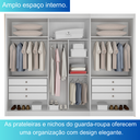 Ver imagem 4 de Guarda-roupa Casal 100% Mdf 6 Portas 6 Gavetas Diamante Leifer Móveis:branco