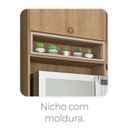 Ver imagem 5 de Cozinha Modulada Marti 4 Peças 260cm com Tampo Marrom/Fendi