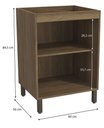 Ver imagem 3 de Armário de Cozinha Balcão 1 Porta 60cm com Pés M629 Botanic Kappesberg