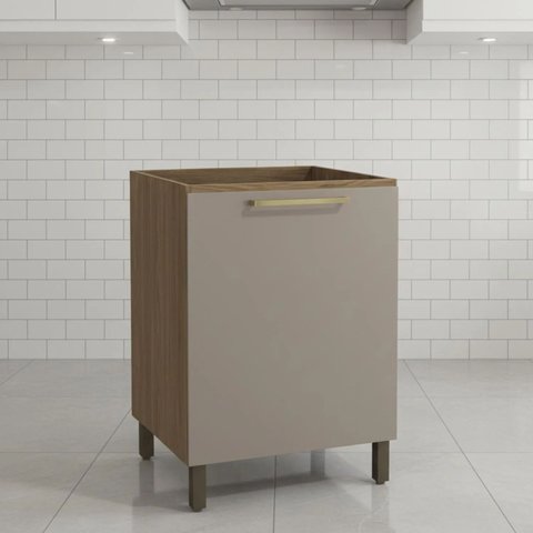 Balcão de Cozinha 1 Porta 60cm com Pés Botanic Kappesberg