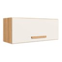 Ver imagem 1 de Armário Aéreo Geladeira Intenza 80cm 1 Porta Basculante Freijó/off White Cristal - Nicioli