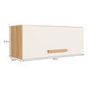 Ver imagem 4 de Armário Aéreo Geladeira Intenza 80cm 1 Porta Basculante Freijó/off White Cristal - Nicioli