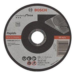 Disco Corte para Inox 125mm Grão 60 - 2608.603.171-000 - Bosch Disco Corte P/inox 125mm Gr.60 Bosch