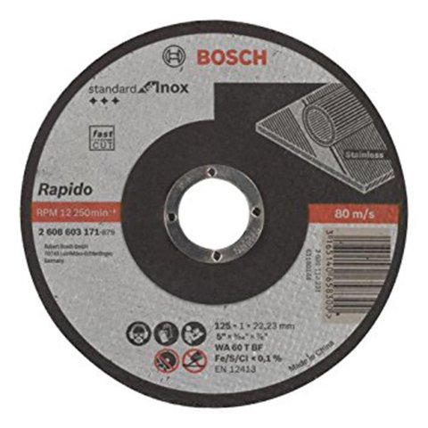 Disco Corte para Inox 125mm Grão 60 - 2608.603.171-000 - Bosch Disco Corte P/inox 125mm Gr.60 Bosch