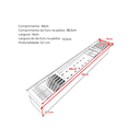 Ver imagem 4 de Canal Organizador Calha Úmida Cozix 90cm Embutida Aço Inox Escovado - Cozix
