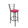 Banqueta Alta Preta Cozinha Gourmet Americana - Rosa - 1