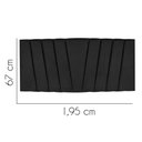 Ver imagem 2 de Painel Cabeceira Estofada Bélgica 195cm Cama Box King Corino Preto- Mabe Magazine