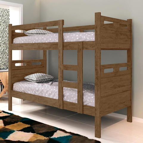 Beliche Jaspe Vira Duas Camas + 2 Colchões D33 Cor:castanho