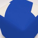 Ver mais imagens de Kit 2 Puffs Decorativos Urban Corino para Sala Quarto Hall de Entrada Assento Extra Azul Royal