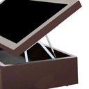 Ver imagem 2 de Base Box Bau Solteiro Premium Santo Box Sintético 47x78x188:marrom