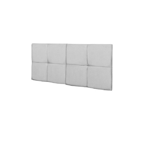 Cabeceira de Cama Box Solteiro 90 Cm México Estofada - Corino Branco