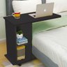 Mesa Com Rodizio Preto Em Mdf - 2