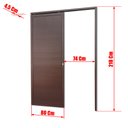Ver imagem 4 de Porta de Correr Suspensa Lambril Dir L.25 Marrom Corten 210x80 Brimak
