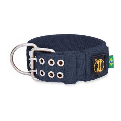 Coleira Cachorro Grande Forte Coleira Amorosso Cor Azul Marinho:m