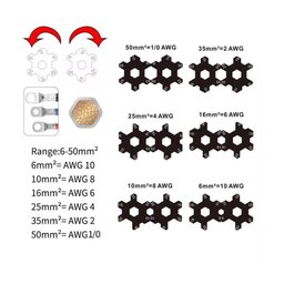 Alicate Crimpador Prensa Cabo de Bateria 6 a 50mm - 2