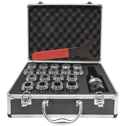 Jogo de Pinças Er com Chave Er e Cone Bt-30 - Modelo Er-40 - Cap. 4,0 a 20,0mm + 25,0mm