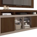 Ver imagem 5 de Rack com Painel Ripado para TV até 65 Polegadas MDF 180cmx174cm Esmeralda