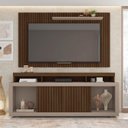 Ver imagem 7 de Rack com Painel Ripado para TV até 65 Polegadas MDF 180cmx174cm Esmeralda