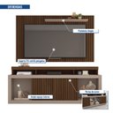 Ver mais imagens de Rack com Painel Ripado para TV até 65 Polegadas MDF 180cmx174cm Esmeralda