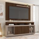 Ver imagem 3 de Rack com Painel Ripado para TV até 65 Polegadas MDF 180cmx174cm Esmeralda