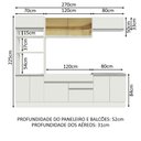 Ver mais imagens de Cozinha Completa 270010 Com Armário E Balcão Branco Branco