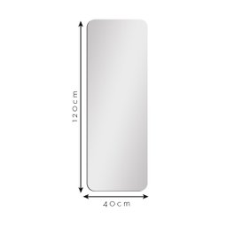 Espelho Multiuso Lapidado Pendurador 120x40cm Retangular Cantos - 4