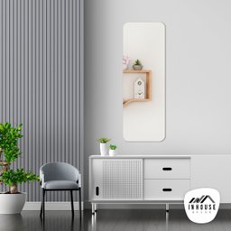Espelho Multiuso Lapidado Pendurador 120x40cm Retangular Cantos - 2