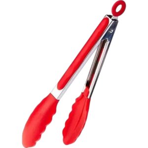 Pegador Multiuso 27cm Silicone e Aço Inox Vermelho Hauskraft