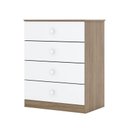 Ver imagem 4 de Cômoda e Guarda Roupa Infantil Amarelinha Rústico Branco - Henn