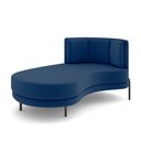 Ver imagem 2 de Sofá Chaise Lado Esquerdo Downey Sala de Estar Veludo Azul G15 - Gran Belo