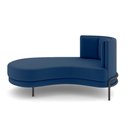Ver imagem 6 de Sofá Chaise Lado Esquerdo Downey Sala de Estar Veludo Azul G15 - Gran Belo