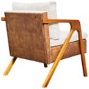 Ver imagem 5 de Kit 2 Poltronas Laura Corino Peroba e Linho Off White Pé Castanho