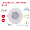 Lâmpada Spot Led Redondo Bivolt 7,5x7,5cm 3w Potência 240 Lúmens Durín - 2