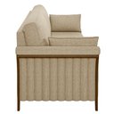 Ver imagem 5 de Sofá Living 3 Lugares 222cm Pés Madeira Roya M22 Linho Bege - Mpozenato