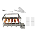 Ver imagem 3 de Kit Grill Giratório 5 Espeto Inox Completo Lado Direito