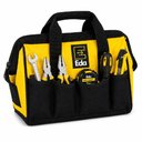 Ver imagem 1 de Bolsa de Ferramentas 21 Bolsos Maleta Organizadora em Lona Mochila Profissional Eletricista Reforcad