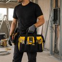 Ver imagem 4 de Bolsa de Ferramentas 21 Bolsos Maleta Organizadora em Lona Mochila Profissional Eletricista Reforcad