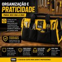 Ver imagem 3 de Bolsa de Ferramentas 21 Bolsos Maleta Organizadora em Lona Mochila Profissional Eletricista Reforcad