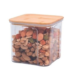 Pote Hermético Oikos 900ml Bambu Armazenamento Alimentos - 1
