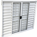 Ver imagem 4 de Veneziana 6 Folhas Aluminio Branco com Grade 1,20x1,50 Linha 18 Modular