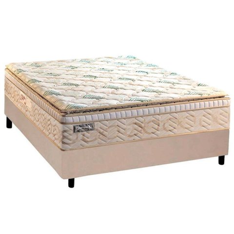 Cama Box Casal: Colchão Molas Ensacadas Paropas MasterPocket Eco Bamboo + Base CRC Courano Clean(