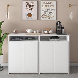 Conjunto 2 Balcões para Escritório Cantinho do Café Home Office Cool