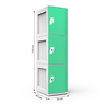 Armário de Plástico 3 Portas - Nk 1363 Nilko Armários Verde Claro Cadeado Padrão - 4