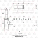 Ver imagem 5 de Sifão para Cuba e Pia de Banheiro Quadrado Purus Pingoo.casa - Dourado Rose